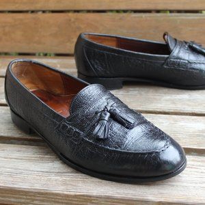Vintage 80s Dack's Black Antelope Leather Loafer